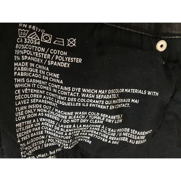 NEW BDG Size 32 Tall Super High Rise Twig Ankle Jeans Faded Black Skinny Denim - Picture 10 of 16